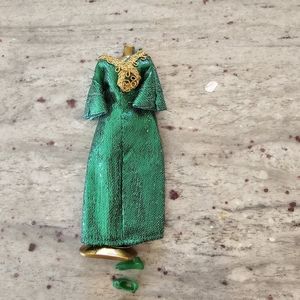 Vintage Topper Dawn Doll outfit   known as "Green Slink"